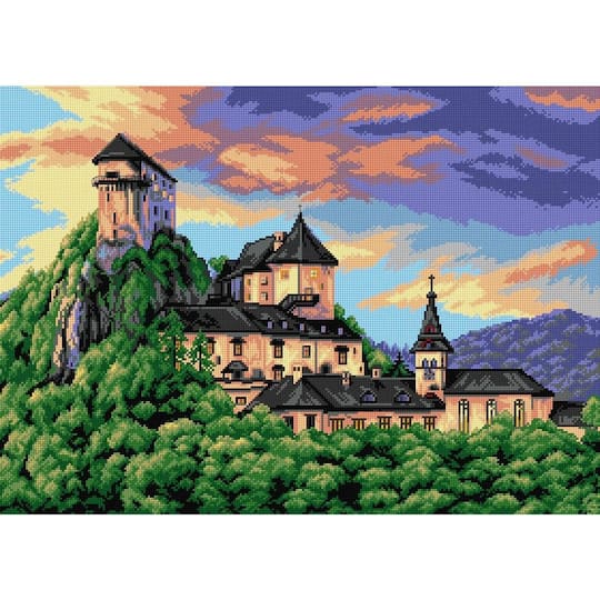 Orchidea Orava Castle Gobelin Canvas Cross Stitch Kit